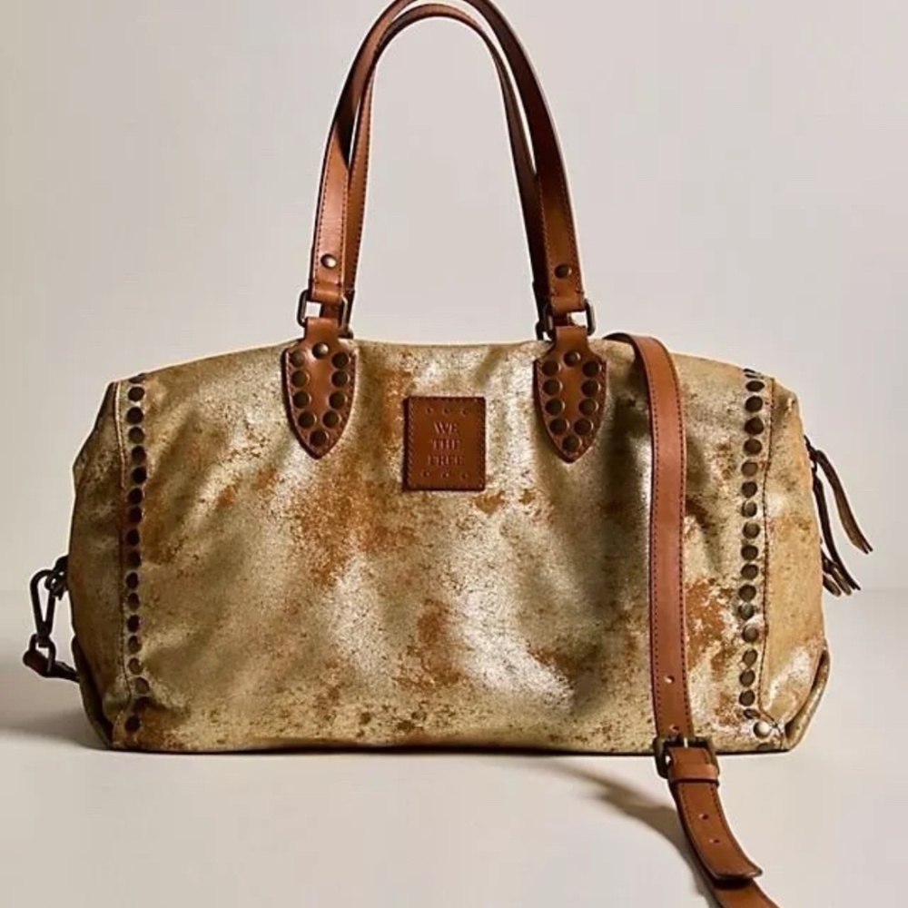 New Free People We The Free Pyrite Augustine Tote Bag - Picture 3 of 9